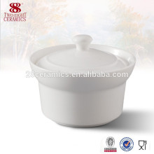 Guangzhou haoxin louça de porcelana branco sopa de cerâmica tureen
